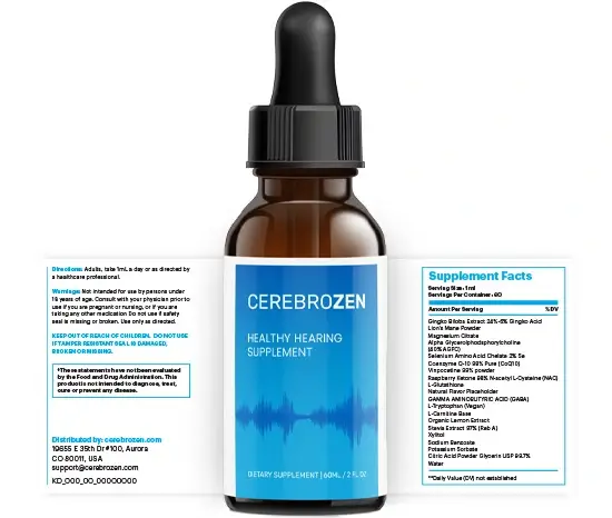 Cerebrozen Supplement Bottle